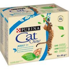 Purina Karma Cat Chow Adult Łosoś Fasolka Multipack 10x85g