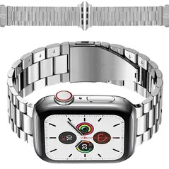 Bizon Strap Watch Aura Apple Watch 38/40/41mm silver