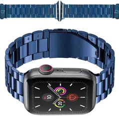 Bizon Strap Watch Aura Apple Watch 42/44/45/46/49 mm blue