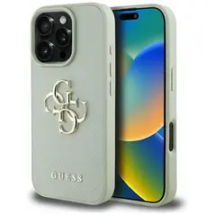 Guess Grained Big 4G Logo Small Classic Logo Apple iPhone 16 Pro green