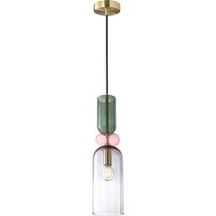 Lampa wisząca Italux Italux Manso PND-37462D-MC-GD lampa wisząca zwis 1x40W E14 multikolor/złota