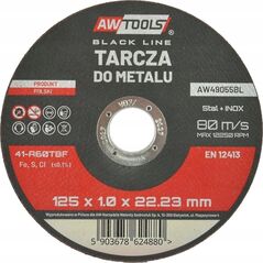 AWTools AW ΔΙΣΚΟΣ ΓΙΑ ΜΕΤΑΛΛΟ 125*1,6mm BLACK LINE