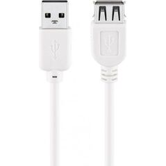 Kabel USB Goobay USB-A - USB-A 1.8 m Biały (JAB-1521971)