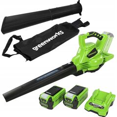 Greenworks Akumuliatorinis lapų siurblys-pūstuvas Greenworks GD24X2BVK4X| 2x24 V| 2x4,0 Ah akum.