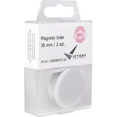 Victory Office Product MAGNESY VICTORY OFFICE 38MM 2SZT. BIAŁE