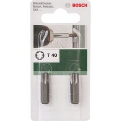 Bosch BITS T40 25MM 1/4 STANDARD 2STK