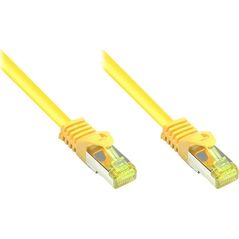 Καλώδιο Patch RJ45 Good Connections με καλώδιο Cat.7 Roh και προστασία Rastnasenschutz (RNS), S/FTP, PiMF, χωρίς αλογόνα, 600MHz, OFC, κίτρινο, 3m, Good Connections (8070R-030Y)