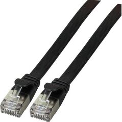 Καλώδιο Patch RJ45 EFB U/FTP, Cat.6A, RohCable TPE 4,0mm ultraflex, 0,5m, μαύρο (K5547SW.0,5)