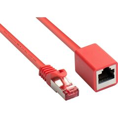 Good Connections RNS Patch cable extension with latch protection, Cat. 6, S/FTP, PiMF, PVC, 250MHz, OFC, CU, red, 2m, Good Connections (8063VR- 020R)