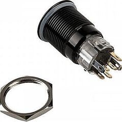 DimasTech DimasTech Vandalismusschalter/-taster 19mm, Blackline Dot - RGB