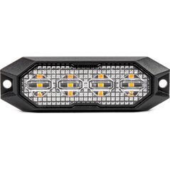 AMiO Lampa błyskowa ostrzegawcza płaska 4x3w led r65 r10 12v 24v amio-03929