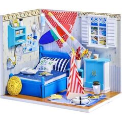 Nice Idea Składany Drewniany Model LED Leo's room