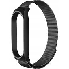 OEM Pasek metalowy METAL do XIAOMI Mi Band 5 / 6 czarny (01)