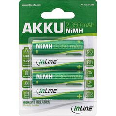 InLine InLine® NiMH rechargeable battery, Mignon (AA), 2350mAh, in 4pcs. pack
