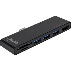 Canyon InLine® MultiHub, Surface Pro 4/5/6, 3-Port USB 3.2 Type-A female, HDMI 4K, Cardreader, black