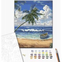 Ζωγραφική με αριθμούς BRUSHME, 40x50 cm, τροπικό νησί, 1 τεμ.
