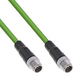 InLine InLine® Industrial network cable, M12 8-pin X-coded male/male, Cat.6A PUR 20m
