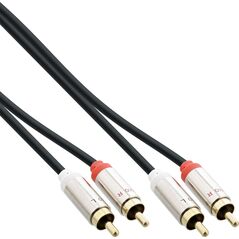 InLine InLine® Slim Audio cable 2x RCA M/M, Stereo, 2m