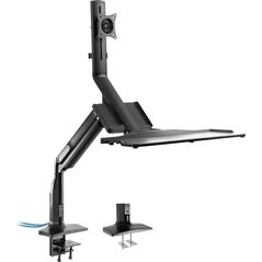 InLine InLine® Workstation desk mount with lift and USB 3.0, movable, for keyboard, mouse and monitor up to 81cm (32"), max. 9kg