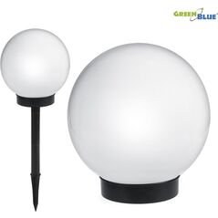 GreenBlue Solarna lampa ogrodowa kula LED GB123 biała