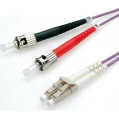 Value VALUE Patchcord światłowodowy 50/125um LC-ST OM4 2m fioletowy