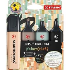 Zakreślacz Stabilo Boss Orginal Nature Colors Naturalne 4 Sztuki 70/4-2-5