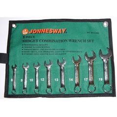 Jonnesway Zestaw kluczy płasko-oczkowych 8-19mm 8szt. (W53108S)