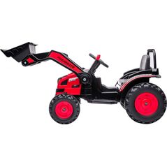 Triton Koparka Traktor na akumulator dla dzieci Czerwony + Ruchome Ramię Łyżka + Pilot + Wolny Start + Radio FM + LED