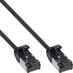 InLine InLine® Patch cable slim, U/FTP, Cat.8.1, TPE halogen-free, black 0.25m