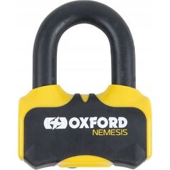 Blokada tarczy hamulcowej NEMESIS OXFORD kolor żółty 122mm x 95mm trzpień 16mm