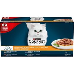 Purina Gourmet Perle Mini Fileciki w sosie Karma dla kotów 60x85g