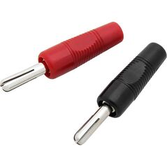 Adapter AV Blow 8437# Wtyk banan przykręcany czarny+czerwony 44mm