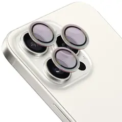 Bizon Glass Snap Lens Apple iPhone 15 Pro / 15 Pro Max silver frame