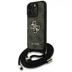 Guess 4G Big Logo Cord Stap Crossbody Apple iPhone 16 Pro brown