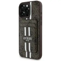 Guess 4G Stripes MagSafe Wallet Apple iPhone 16 Pro Max brown