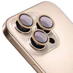 Bizon Glass Snap Lens Apple iPhone 16 Pro / 16 Pro Max beige frame