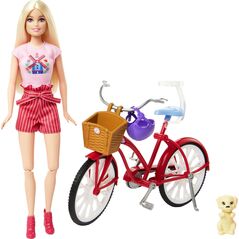 Barbie doll and bicycle set