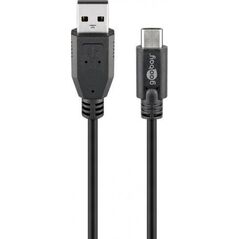 Kabel USB Goobay USB-A - USB-C 0.5 m Czarny (55467)