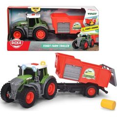 Dickie Traktor Fendt z przyczepą 26cm FARM DICKIE