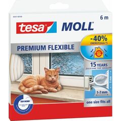 Tesa Uszczelka silikonowa tesamoll 6m x 9mm, biała
