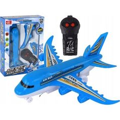 LeanToys Samolot Zdalnie Sterowany R/C Światła Niebieski DIY