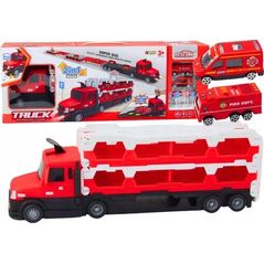 LeanToys Lora Laweta Tor Wyścigowy 2w1 Światła Dźwięki Znaki Autka Czerwony