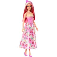 Lalka Barbie Mattel Barbie Księżniczka Lalka różowy strój HRR08