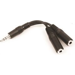 Adapter AV Sandberg Jack 3.5mm - Jack 3.5mm x2 czarny (502-16)