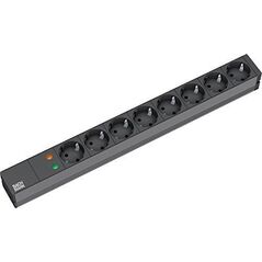 Listwa zasilająca Bachmann Bachmann 19 inch multiple socket 8fold with overload protection, without switch black - 19.07.1180