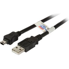 Kabel USB EFB USB-A - miniUSB 1.8 m Czarny (K5251SW.1,8)