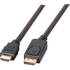 Adapter AV EFB EFB DisplayPort auf HDMI A, St.-St., 1,0m, schwarz