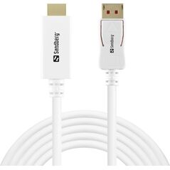 Kabel Sandberg DisplayPort - DisplayPort 2m biały (509-16)