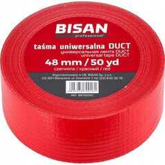 Bisan TAŚMA UNIWERSALNA DUCT 48MM/50MB CZERWONA [24]