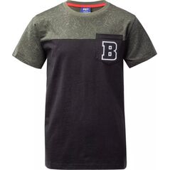 Bejo Dziecięca koszulka zkrótkim rękawem Bejo TWOTONE JRB deep depths print/black rozmiar 134